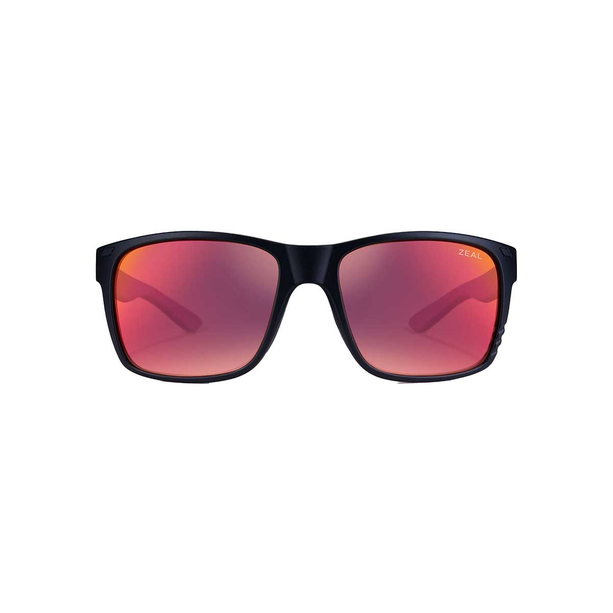 Zeal Brewer Sunglasses Polarized in Matte Black with Ellume Phoenix